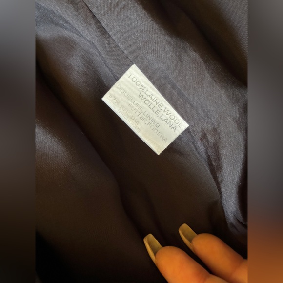 80s Vintage Nina Ricci Navy Blue Wool Trench Style Coat - Picture 5 of 10